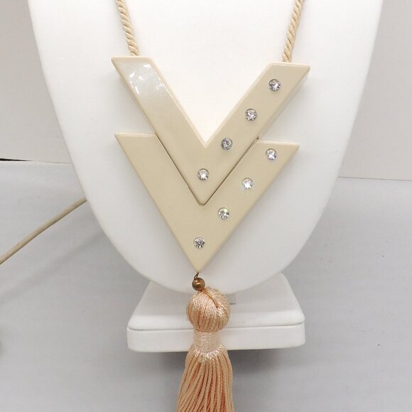 Vintage 1986 Valentino VV Perfume Tassel Necklace